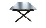 Ausziehtisch Vancouver in Grau/Anthrazit mit X-Gestell, Draufsicht