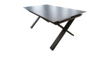 Ausziehtisch Vancouver in Grau/Anthrazit mit X-Gestell