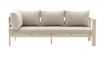 Gartenlounge-Set „Bondino“ für den Außenbereich: Sofa in Beige-Camel, Gestell aus Aluminium, 3 Kissen – werten Sie Ihren Außenbereich stilvoll auf.
