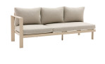 Gartenlounge-Set „Bondino“ für den Außenbereich: 3-Sitzer, Aluminiumgestell, 3 Rückenkissen, 2 Sitzkissen, beige.