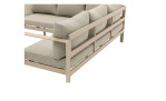 Gartenlounge-Set „Bondino“ für den Außenbereich: Aluminiumgestell in Beige-Camel, hellgraue Kissen – ideal für Ihre stilvolle Gartenausstattung.