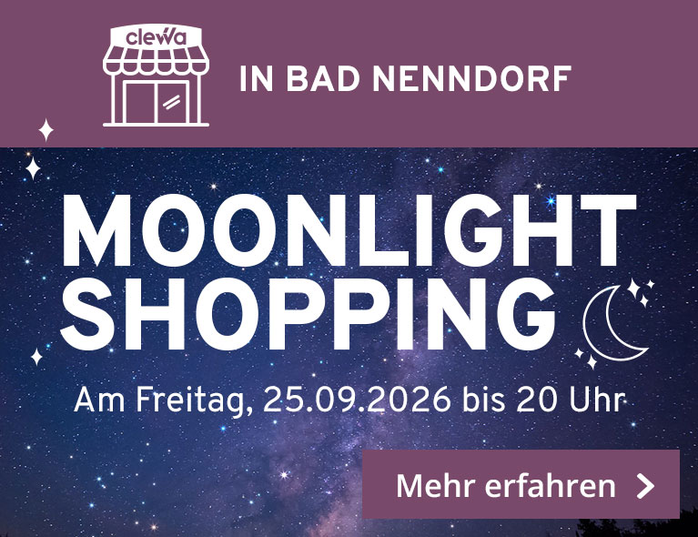 Moonlight Shopping am 25.09.2026 bei clevva in Bad Nenndorf