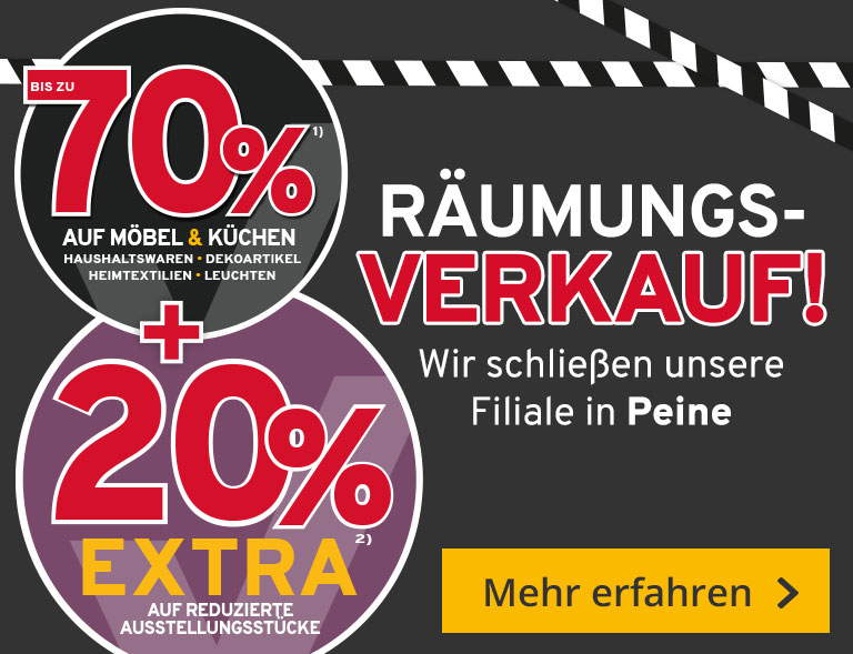 Räumungsverkauf in Peine