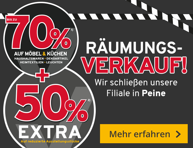 Räumungsverkauf in Peine