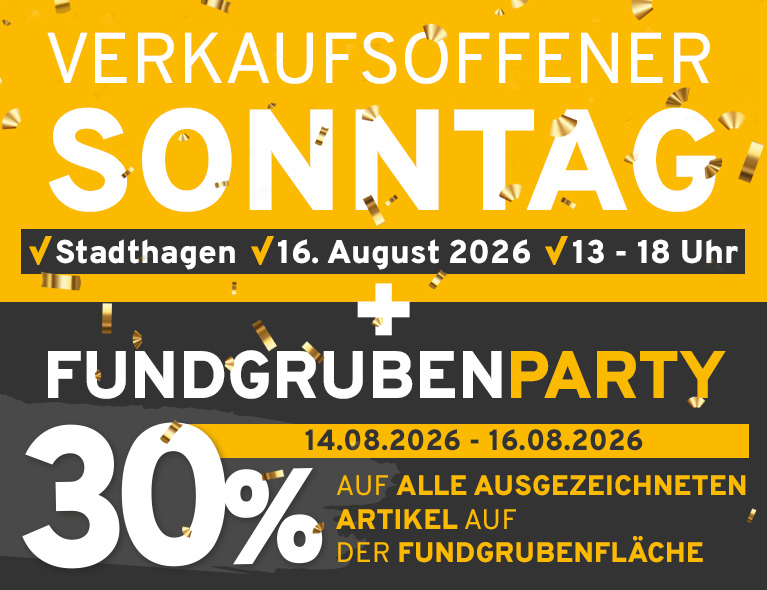 Fundgrubenparty und Verkaufsoffener Sonntag in Stadthagen