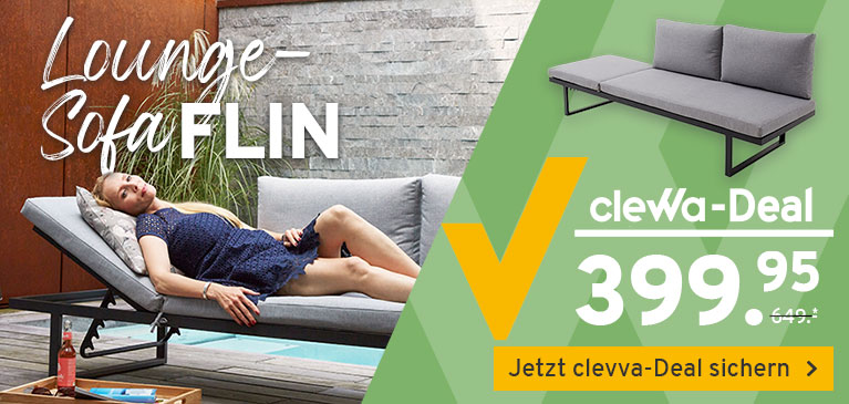 Zum clevva-Deal mit 399,95€ statt 649€ für Lounge-Sofa Flin